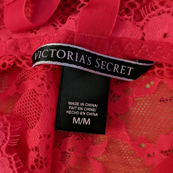 VICTORIA'S SECRET Hot Pink Lace and Fishnet Teddy - Picture 5 of 5